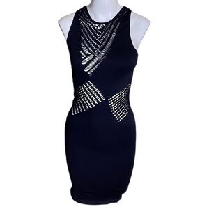 BEBE Black Cutout Bandage Dress Size M/L
